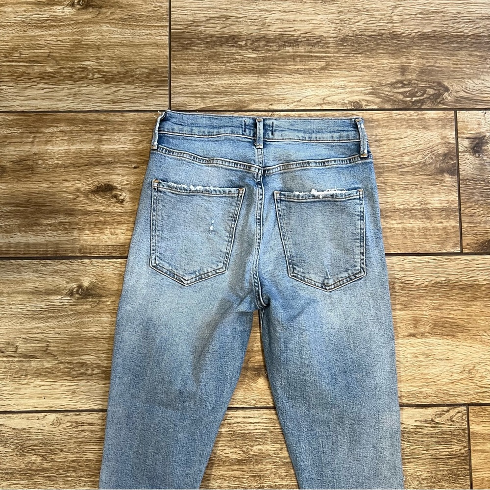 Agolde Sophie Crop in Outsider High Rise Jeans Size 25 Distressed Skinny Denim - Picture 6 of 15